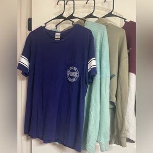 Women’s PINK Crop Top, Shirt, and Long Sleeves (2) Bundle Size Medium